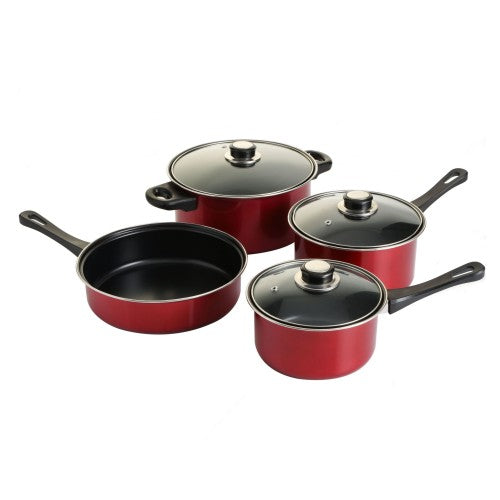 Cardinal 7pc Cookware set, Metallic Red