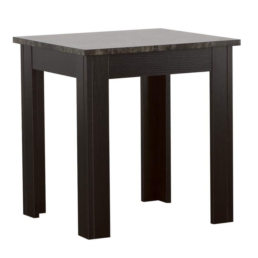 Black 3-PC Faux marble coffee table set