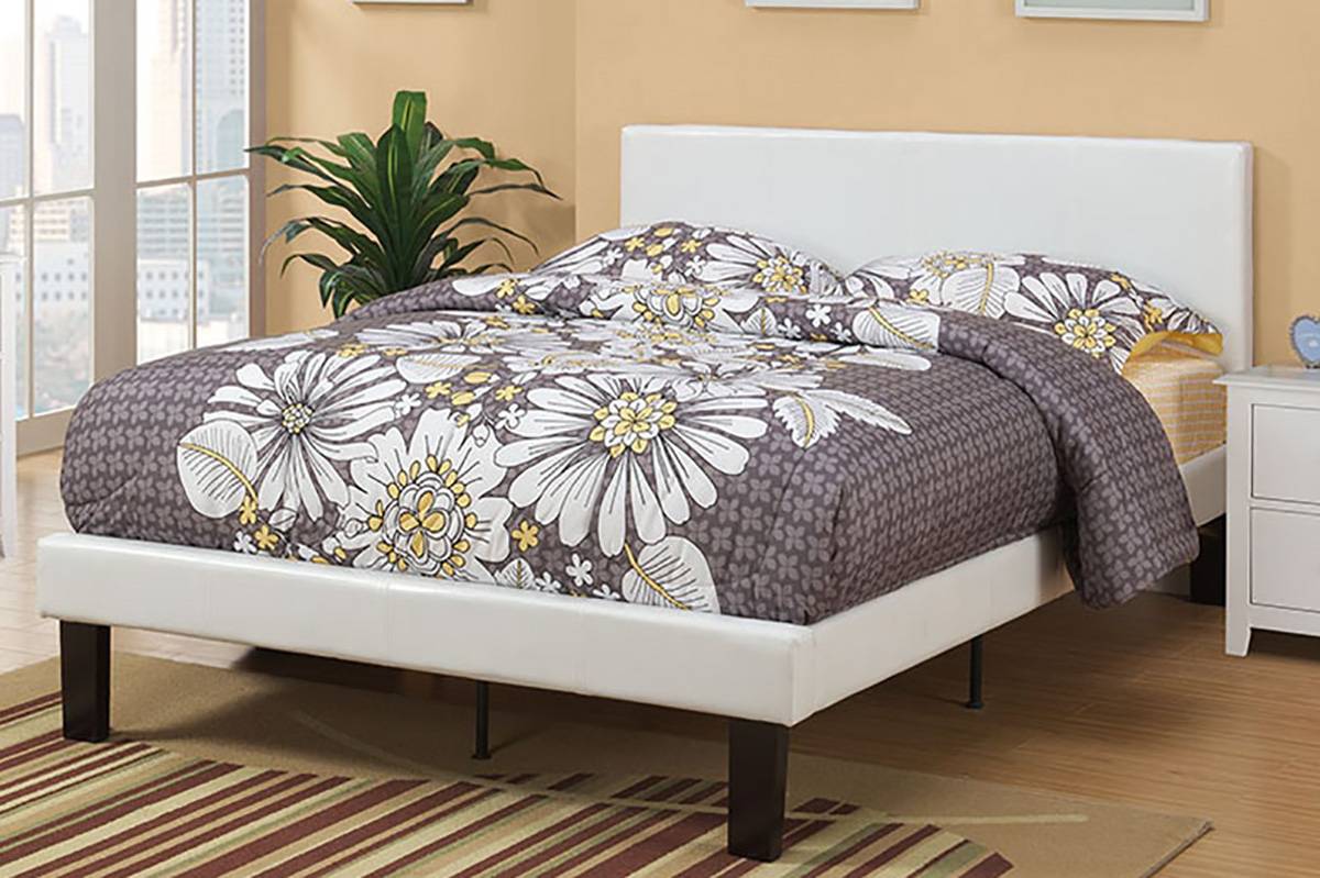 White Full Size Bedframe + Mattress