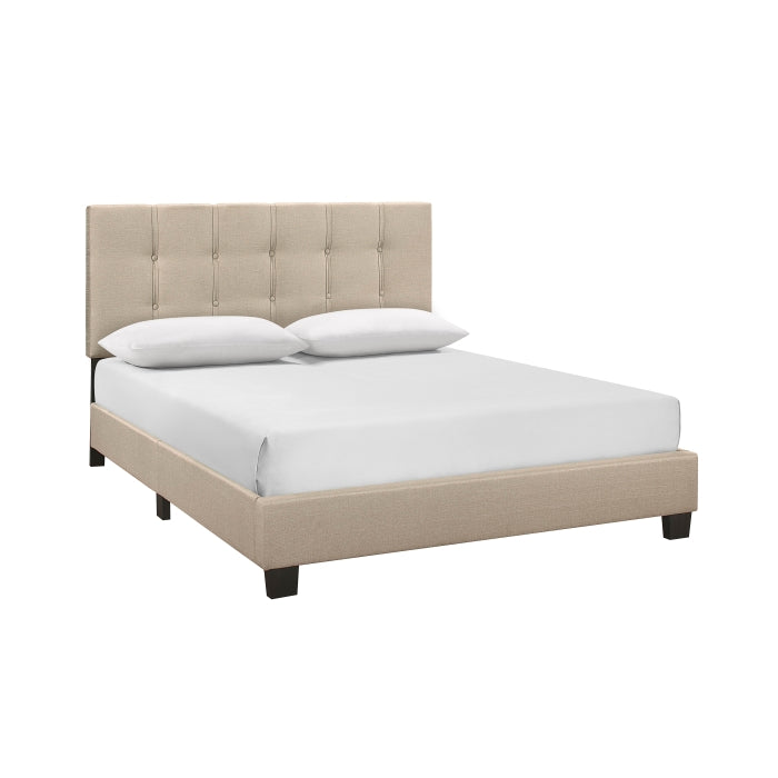 Tufted Gray Full Bedframe + Mattress