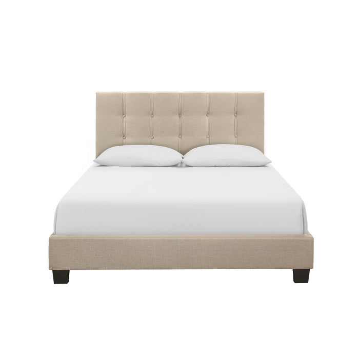 Tufted Gray Full Bedframe + Mattress