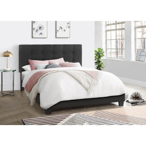 Tufted Gray Full Bedframe + Mattress