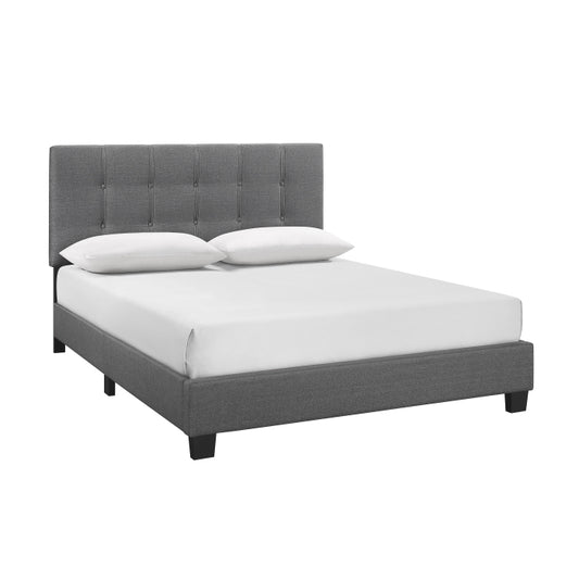 Tufted Gray Full Bedframe