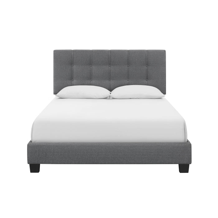 Tufted Gray Full Bedframe